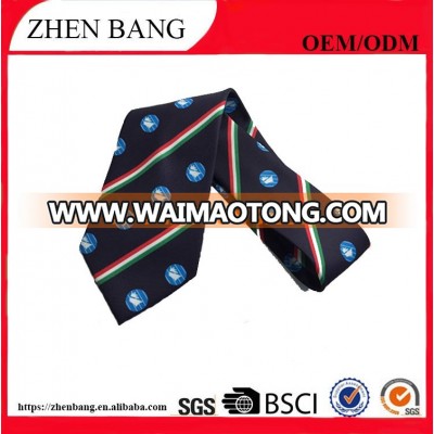 Factory custom print 100% Professional design your logo silk neck men tie